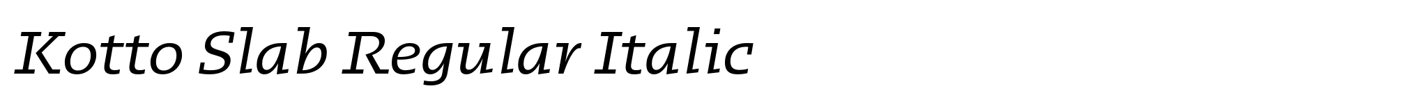 Kotto Slab Regular Italic image